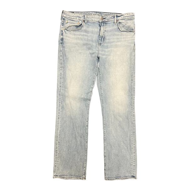 American Eagle Mens Light Wash Jeans Size 36x34 - Picture 1 of 7